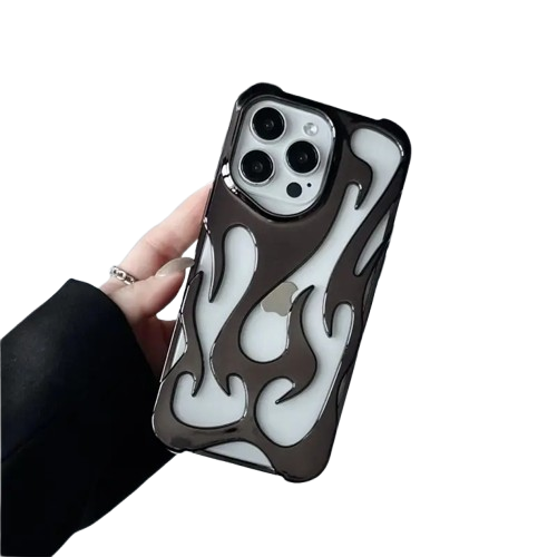 Introducing the 3D Flame Pattern Hollow Slim Phone Case.