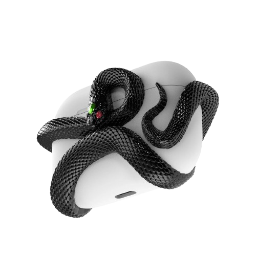 Creative Snake-Inspired Silicone Case for AirPods Pro.