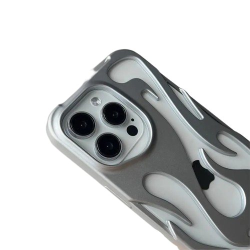 Introducing the 3D Flame Pattern Hollow Slim Phone Case.