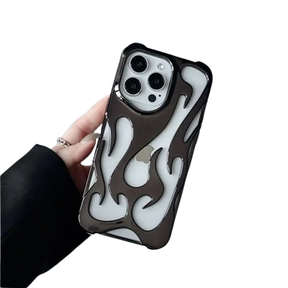 Introducing the 3D Flame Pattern Hollow Slim Phone Case.