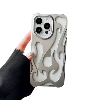 Introducing the 3D Flame Pattern Hollow Slim Phone Case.