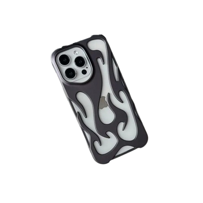 Introducing the 3D Flame Pattern Hollow Slim Phone Case.